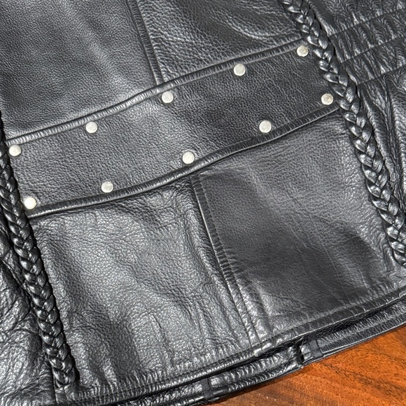 Chrome Gear Vintage Women's Black Leather Women's Jacket 3M Thinsulate XL - Picture 10 of 16